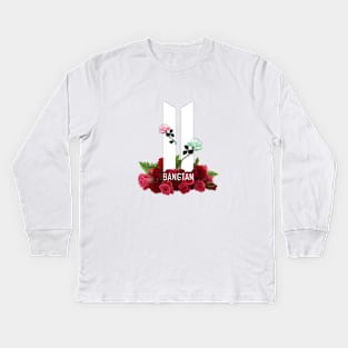 BTS Bangtang Floral Kids Long Sleeve T-Shirt